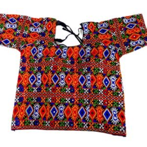 Fully Covered Gujarati Embroidery Long Blouse