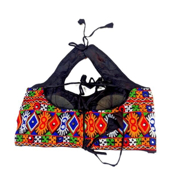 Sleeveless Pattern Stylish Blouse with Fully Covered Gujarati Embroidery - Image 2