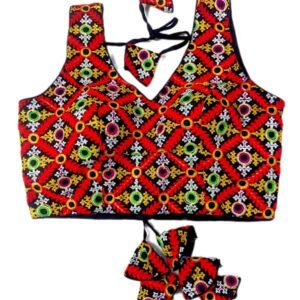 Gujarati Embroidery Sleeveless Blouse