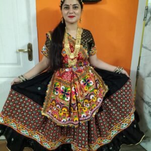 Black Chanyacholi with Gujarati Embroidery