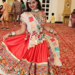 Red Chanyacholi With Gujarati Border