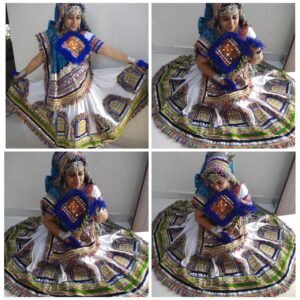 White with Blue Accent Chanyacholi