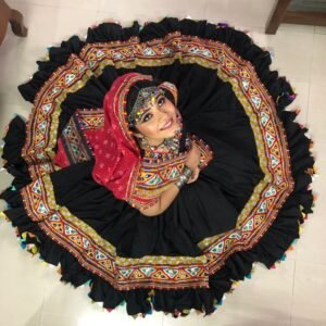 Black Chanyacholi with Gujarati Border 1