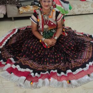 Black Chanyacholi with Red Accent