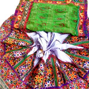 White Chanyacholi with Gujarati Border