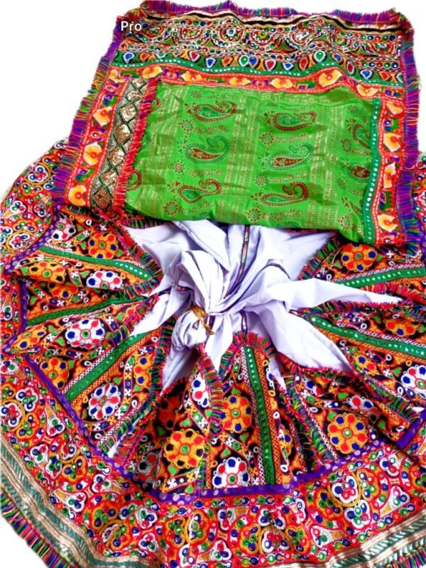 White Chanyacholi with Gujarati Border