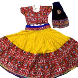 Yellow Chanyacholi with Gujarati Border