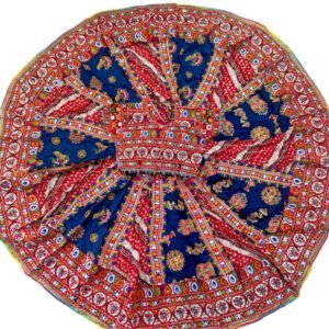Navy Blue Bandhani Chaniya Choli with Gujarati Border