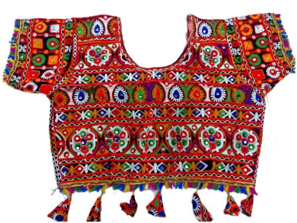 Deep Purple and Multi-Colour Gujarati Border Set - Image 3