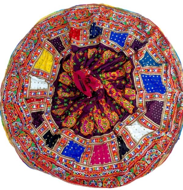 Deep Purple and Multi-Colour Gujarati Border Set
