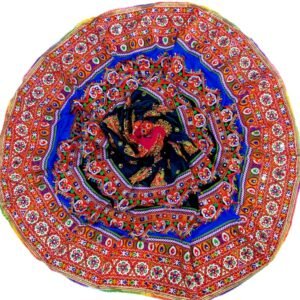 3 Layers Navy Blue, Black and Blue Chanyacholi with Gujarati Border