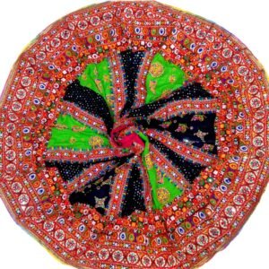 Black and Lime Green Chanyacholi with Gujarati Border