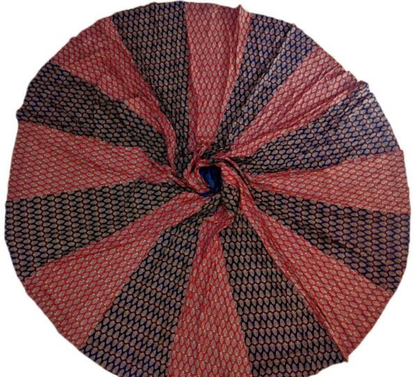 Maroon and Black Gujarati Print Lehenga