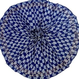 Dark Blue Lehenga with White Gujarati Print