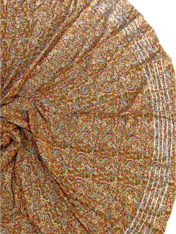 Mustard Lehenga with Gujarati Print - Image 2