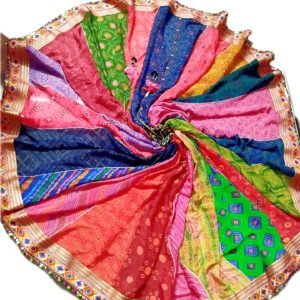 Exquisite Gujarati Print Colourful Lehenga with Gujarati Border
