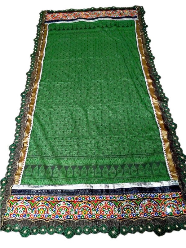 Elegant Semi Circle Gujarati Embroidery Border Dupattas - Image 2
