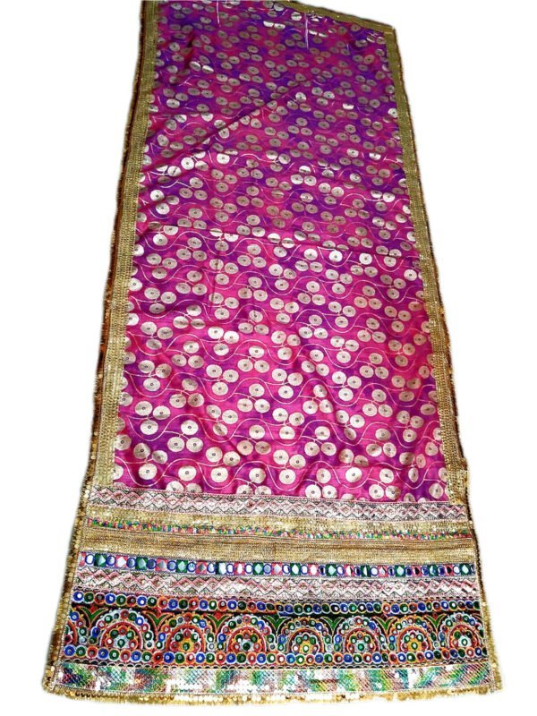 Elegant Semi Circle Gujarati Embroidery Border Dupattas - Image 4
