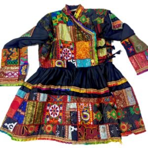 Black/Multi Colour Kedia