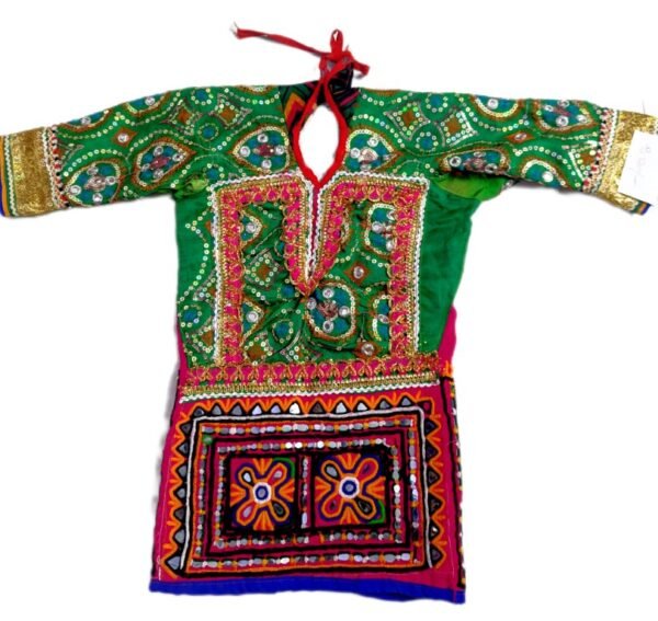 Blue and Green Long Classic Gujarati Blouses - Image 3