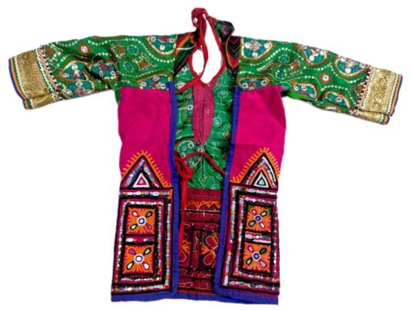 Blue and Green Long Classic Gujarati Blouses - Image 4