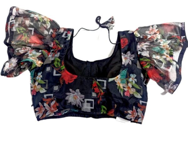 Black Printed Blouse - Image 2