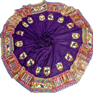 Deep Purple and Black Chanyacholis with Customized Blouse and Dupatta
