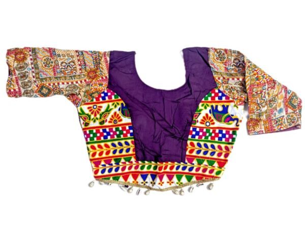 Deep Purple and Black Chanyacholis with Customized Blouse and Dupatta - Image 3