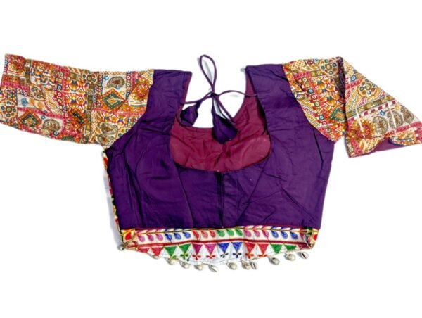 Deep Purple and Black Chanyacholis with Customized Blouse and Dupatta - Image 4