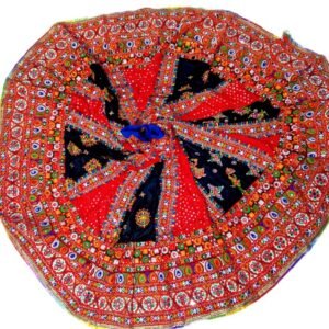Red and Black Chanyahcoli with Gujarati Border