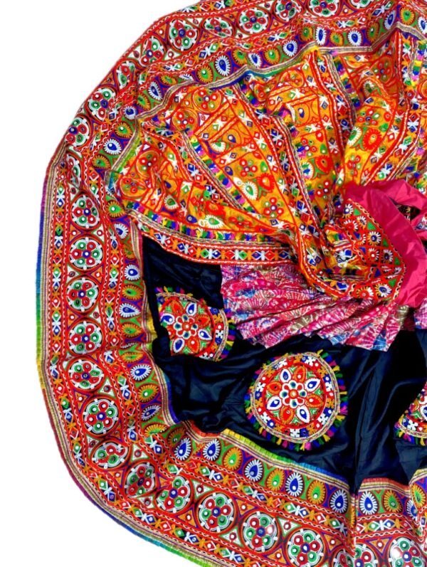 Half Embroidery and Half Black Chanyacholi - Image 2