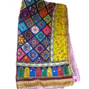 Multi-Colour Print Dupatta with Border