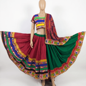 Half and Half Red-Green Chanyacholi (10m Gher)