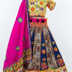 Gujarati Border and Elephant Embroidery Chanyacholis