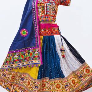 Multi-Color Double Embroidery Chanyacholi